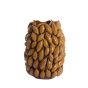 Palatik vaas deco 32x31x44 cm keramiek - cognac bruin