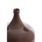 Inca vaas Ø36,5x56 cm - glas glans donkerbruin