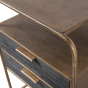 Polite nachtkastje metaal/hout antique brass van het woonmerk BePurehome