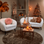 Almond 2-zits bank bouclé crème van het woonmerk Light & Living