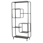 Winston kast open 100x37x206 cm mat zwart van het woonmerk Light&Living