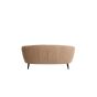 Almond 2-zitsbank - teddy zand/hout zwart