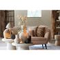 Almond 2-zitsbank - teddy zand/hout zwart