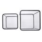 Lofti bijzettafel set van 2 - mat zwart/helder glas