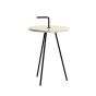 Jobito ronde bijzettafel Ø42 cm - crème/mat zwart