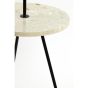 Jobito ronde bijzettafel Ø42 cm - crème/mat zwart