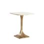Rickerd bijzettafel 45x45x53 cm - wit marmer/antiek brons