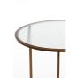 Ferati ronde bijzettafels set van 2 - glas helder/goud