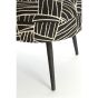 Dieyda fauteuil - zwart/wit