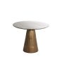 Rianne ronde eettafel Ø100 cm - marmer bruin/antiek brons