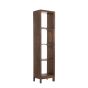 Sondrio wandkast open - hout mat donkerbruin