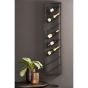 Malbeo wijnrek 8 flessen 36x6x160 cm - zwart