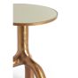 Mello ronde bijzettafel Ø40,5 cm - glans bruin brons/glas taupe