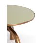 Mello salontafel Ø65 cm - glans bruin brons/glas taupe