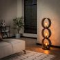 Guus vloerlamp 3L ring geperforeerd - charcoal