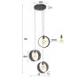 Guus hanglamp 3L ring geperforeerd - charcoal