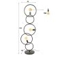 Hunter vloerlamp 3-lichts - artic zwart