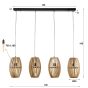 Stevie hanglamp 4L orbit - massief mango naturel