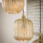 Holly hanglamp 5L getrapt - amberkleurig glas