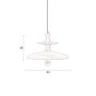 Cath hanglamp L - walnoot
