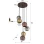 Natalia hanglamp 6x bol - mat nikkel