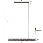 Dewi hanglamp 120 cm tube mesh - artic zwart
