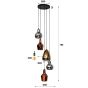 Coventry hanglamp 5L getrapt artic zwart van het woonmerk Fraaai