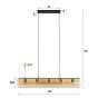 Clarke hanglamp 5L tube amber glas - artic zwart