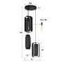 Kasey hanglamp 3L - artic zwart