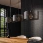 Stella hanglamp 3L rond - artic zwart