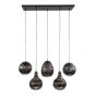 Adam hanglamp 5L - zwart/bruin