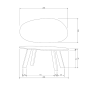 Roundly eettafel mangohout 200 x 100 cm walnoot van het woonmerk BePureHome