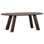 Roundly eettafel mangohout 200 x 100 cm walnoot van het woonmerk BePureHome
