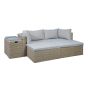 Cora 6 pcs loungeset wicker - beige/bruin