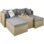 Cora 6 pcs loungeset wicker - beige/bruin