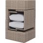 Cora 5 pcs loungeset wicker - beige/bruin