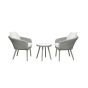 Seth bistro set wicker - grijs/hout