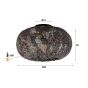 Brodie plafondlamp Ø40 cm - zwart/bruin