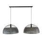 Alfie hanglamp 2L armor ø60 - zwart bruin