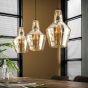 Amber hanglamp 3L kegel 