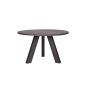 Rhonda eettafel ø129 cm eiken blacknight van het woonmerk Woood