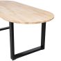 Combi-Tablo ovaal eiken 220x90 cm + u-poot
