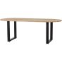 Combi-Tablo ovaal eiken 220x90 cm + u-poot
