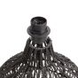 Macy tafellampvoet rattan look - zwart