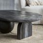 Steppe ovale salontafel - mangohout - zwart van het woonmerk Woood