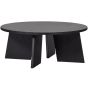 Fries salontafel eiken ø90 cm - zwart