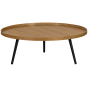 Mesa bijzettafel xxl hout 36xø100 cm - naturel
