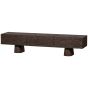 Crumble carved tv-meubel mangohout - walnoot