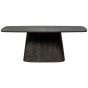 Leah eettafel mdf 200x105 cm - donkerbruin