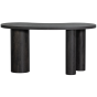 Maan organisch sidetable/bureau MDF - donkerbruin